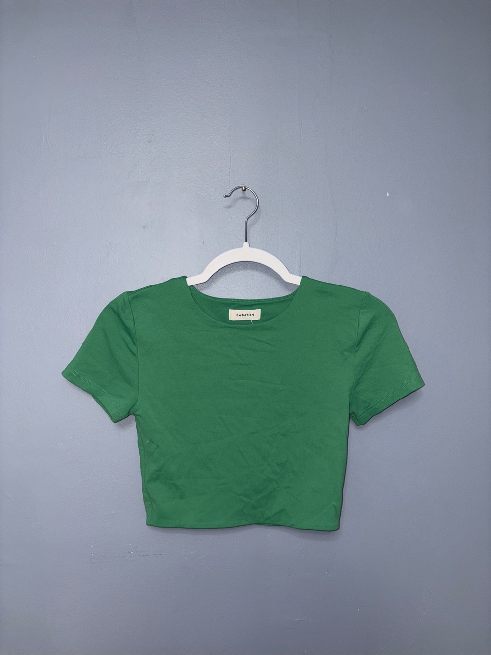 Babaton • Green Crop T-Shirt (NWT)